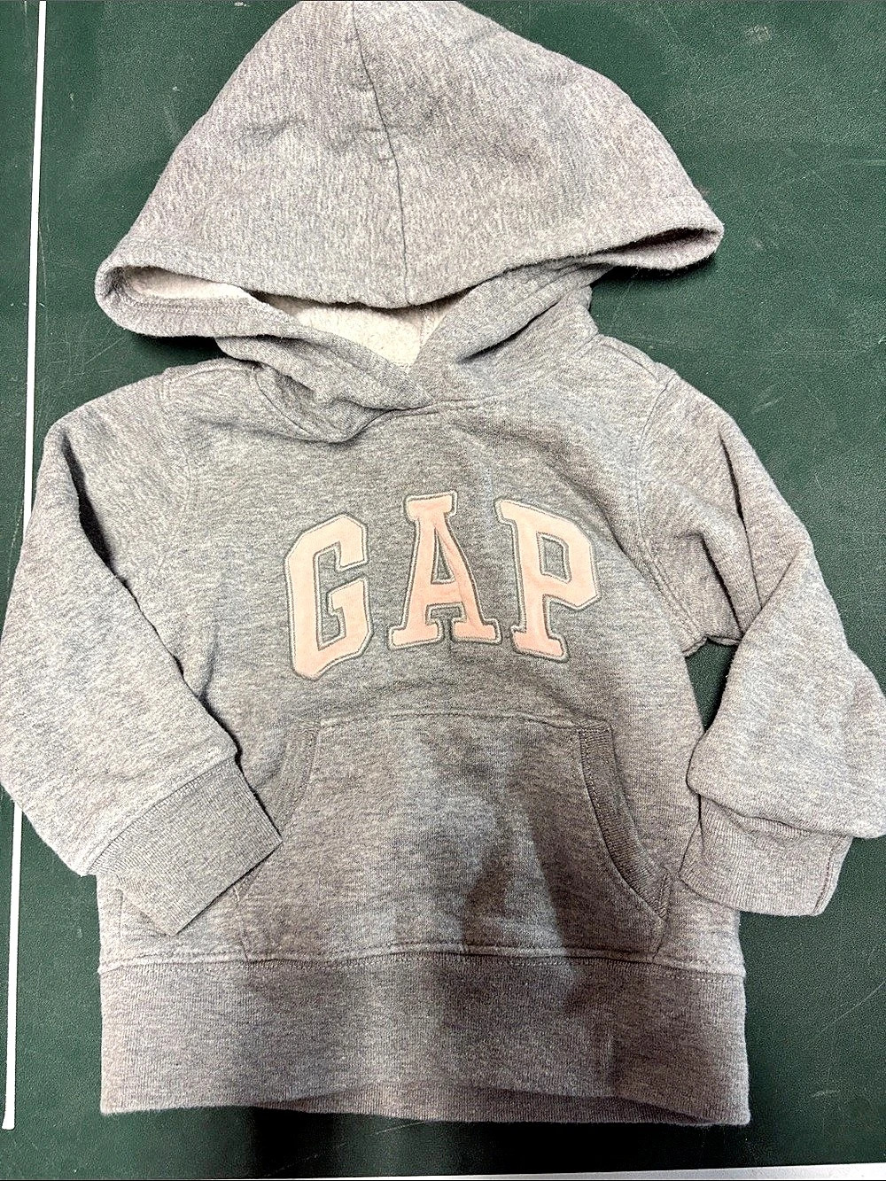 babyGap Baby Gray Logo Hoodie Size 12-18M Like New